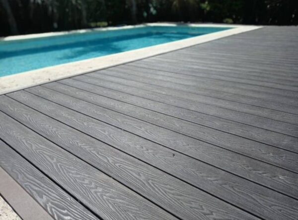Tabla rustica deck WPC color gris grafito - Imagen 2