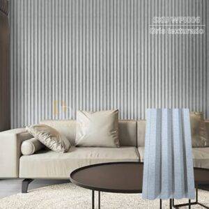 Wall panel de PVC gris texturado