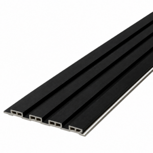 wall panel PVC black groove linea plana