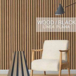 wall panel PVC wood black