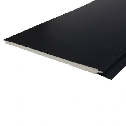 Siding metálico negro liso